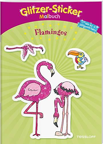 Glitzer-Sticker-Malbuch. Flamingos: Mit 45 Glitzerstickern! (Malbücher und -blöcke)