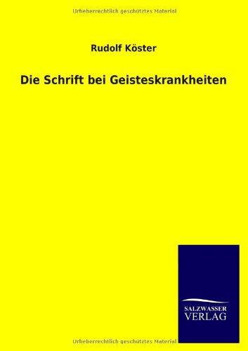 Die Schrift bei Geisteskrankheiten