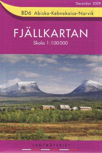 Fjällkartan 1 : 100 000 BD6 Abisko - Kebnekaise - Narvik Bergwanderkarte