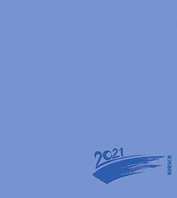 Foto-Malen-Basteln Bastelkalender blau 2021: Fotokalender zum Selbstgestalten. Do-it-yourself Kalender mit festem Fotokarton. Edle Folienprägung. Format: 21,5 x 24 cm