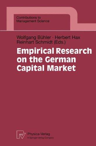 Empirical Research on the German Capital Market (Contributions to Management Science)