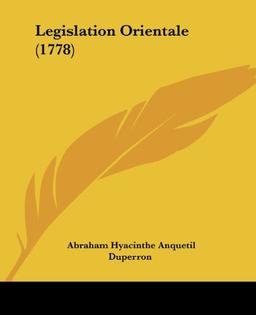 Legislation Orientale (1778)