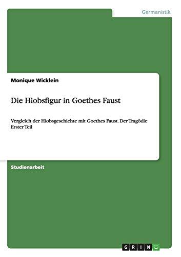 Die Hiobsfigur in Goethes Faust: Vergleich der Hiobsgeschichte mit Goethes Faust. Der Tragödie Erster Teil