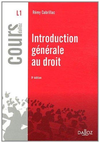 Introduction générale au droit