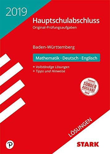 Lösungen zu Original-Prüfungen Hauptschulabschluss - Mathematik, Deutsch, Englisch 9. Klasse - BaWü