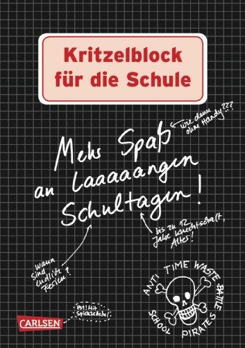 Kritzelblock für die Schule: Mehr Spaß an laaaaangen Schultagen