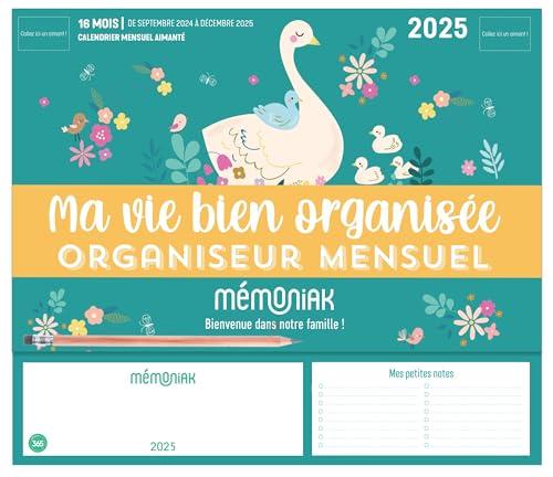 Ma vie bien organisée : organiseur mensuel 2025 : 16 mois, de septembre 2024 à décembre 2025