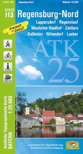 ATK25-I13 Regensburg-Nord (Amtliche Topographische Karte 1:25000): Lappersdorf, Regenstauf, Maxhütte-Haidhof, Zeitlarn, Kallmünz, Nittendorf, Laaber ... Amtliche Topographische Karte 1:25000 Bayern)