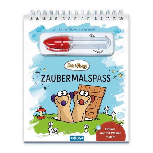 Trötsch Jan & Henry Zaubermalspaß mit Wasserstift: Malblock mit nachfüllbarem Wassermalstift