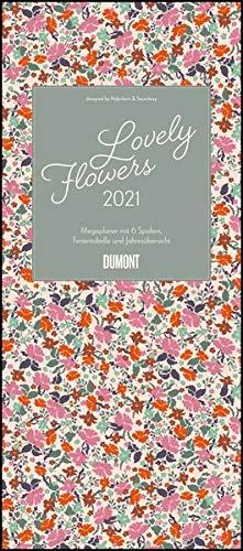 Megaplaner 2021 Lovely Flowers – Designed by Haferkorn & Sauerbrey  – DUMONT XXL-Planer mit 6 Spalten – Hochformat 30,0 x 68,5 cm