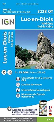 Luc-en-Diois - Valdrôme - Col de Cabre 1 : 25 000