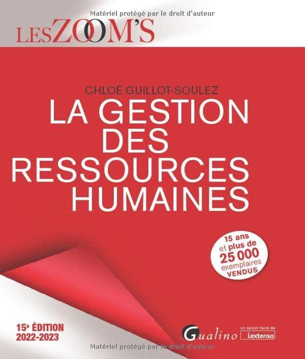 La gestion des ressources humaines : 2022-2023