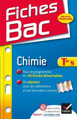 Chimie, terminale S, enseignement obligatoire