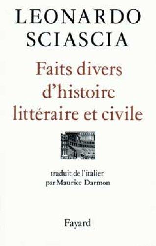 Faits divers d'histoire littéraire et civile