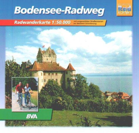 Radwanderkarte Bodenseeradweg: Radwanderführer. Massstab 1:50000