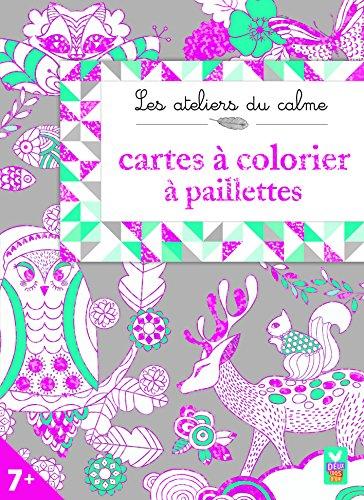 Cartes à colorier à paillettes