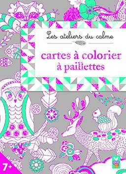 Cartes à colorier à paillettes