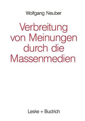 Verbreitung von Meinungen durch die Massenmedien