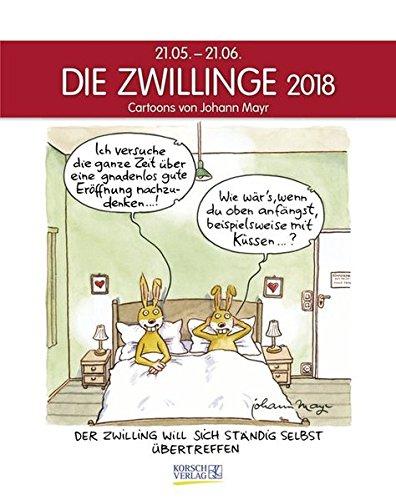 Zwillinge 2018: Sternzeichen-Cartoonkalender