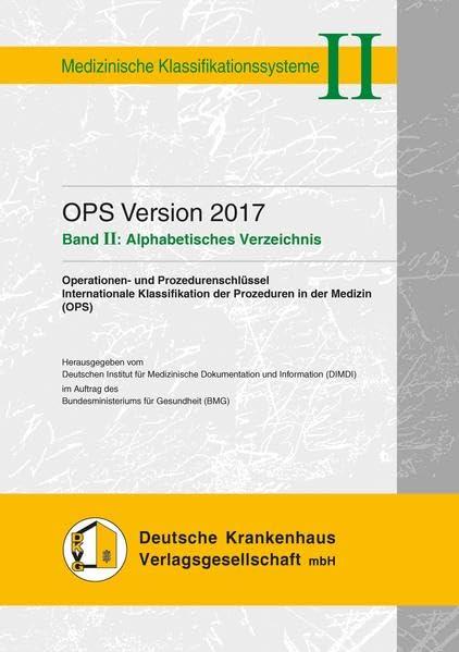 OPS Version 2017: Band II: Alphabetisches Verzeichnis