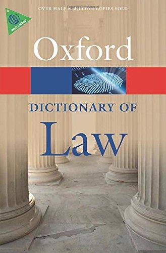 A Dictionary of Law (Oxford Paperback Reference)