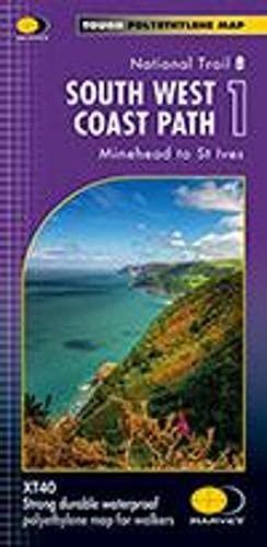 South West Coast Path 1 XT40: Minehead to St Ives (Route Maps)