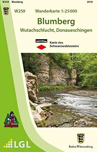 Blumberg: Wutachschlucht, Donaueschingen (Karte des Schwarzwaldvereins)