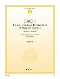 15 dreistimmige Inventionen: Sinfonien. BWV 787-801. Klavier. (Edition Schott Einzelausgabe)