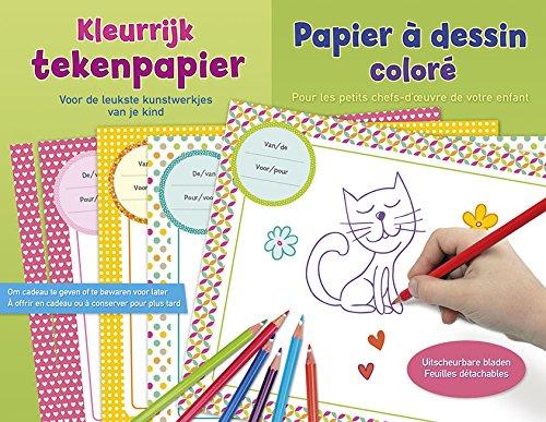 Kleurrijk tekenpapier voor de leukste kunstwerkjes van je kind / Papier à dessin coloré pour les petits chefs-d'oeuvre de votre enfant: Voor de leukste kunstwerkjes van je kind