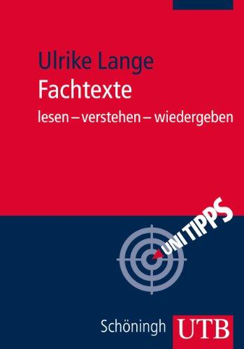 Fachtexte lesen - verstehen - wiedergeben