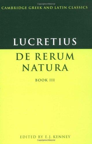 Lucretius: De Rerum Natura Book 3 (Cambridge Greek and Latin Classics)