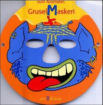 Schaurige Gruselmasken zum Ausmalen