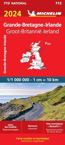 GRANDE-BRETAGNE & IRLANDE 11713 2024: wegenkaart Schaal 1 : 1.000.000 (Nationale kaarten Michelin)