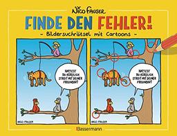 Finde den Fehler - Bildersuchrätsel mit Cartoons: Bilderrätsel und Bilderwitze. Knifflig und lustig. Für die ganze Familie