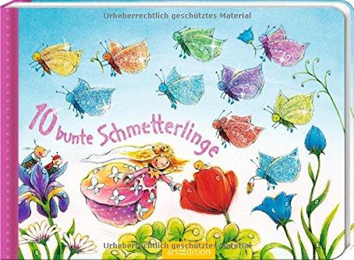 10 bunte Schmetterlinge (10er Stanze Minis)