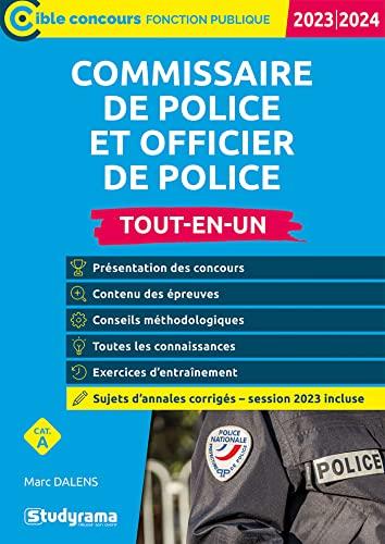 Commissaire de police et officier de police, cat. A : tout-en-un : 2023-2024