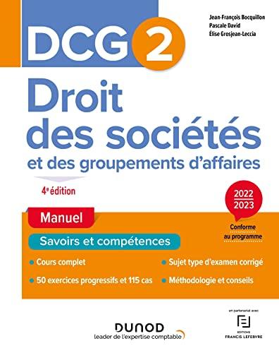 DCG 2, droit des sociétés et des groupements d'affaires : manuel : 2022-2023