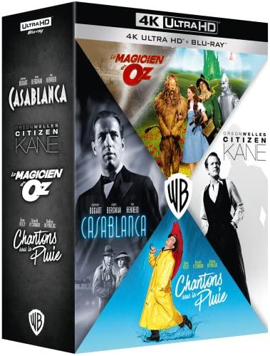 Grands classiques - coffret 4 films : casablanca + citizen kane + le magicien d'oz + chantons sous la pluie 4k ultra hd [Blu-ray] [FR Import]