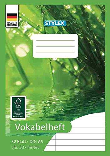 Stylex 41205 Vokabelheft A5, 32 Blatt, liniert