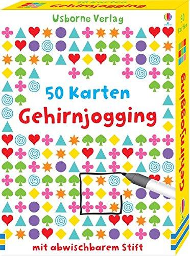 Gehirnjogging: 50 Karten mit abwischbarem Stift