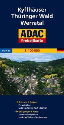 ADAC FreizeitKarte, Bl.15, Kyffhäuser, Thüringer Wald, Werratal: ReiseInfo & Register: Freizeitführer, Ortsregister mit Postleitzahlen. GPS-geeignete ... landschaftlich schöne Strecken