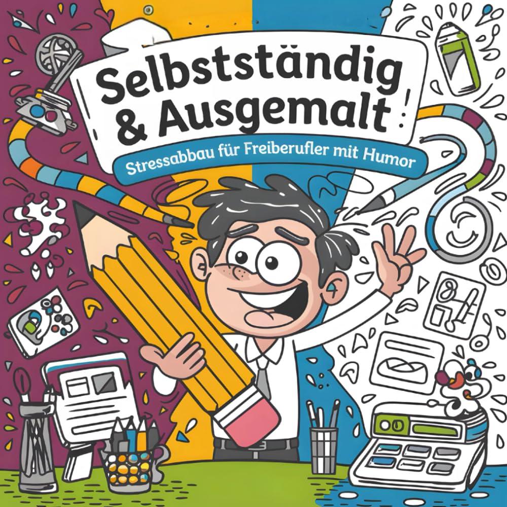 Selbstständig & Ausgemalt: Das Anti-Stress Fluchmalbuch für Unternehmer: Kreative Geschenkidee für Freelancer und Selbstständige - Stressabbau mit Humor und derben Sprüchen