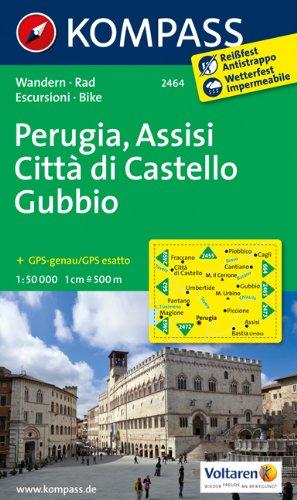 Perugia - Assisi - Città di Castello - Gubbio: Wanderkarte mit Radtouren. GPS-genau. 1:50000