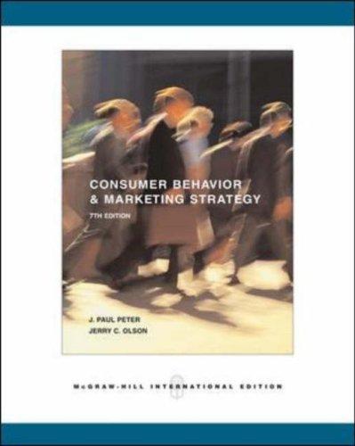 Consumer Behaviour and Marketing Strategy, International edition (Mcgraw-Hill/Irwin Series in Marketing)