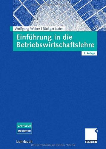 Einführung in die Betriebswirtschaftslehre