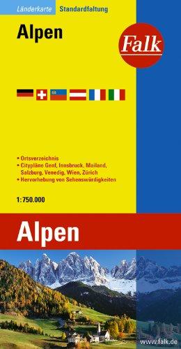 Falk Länderkarte Alpen 1:750 000