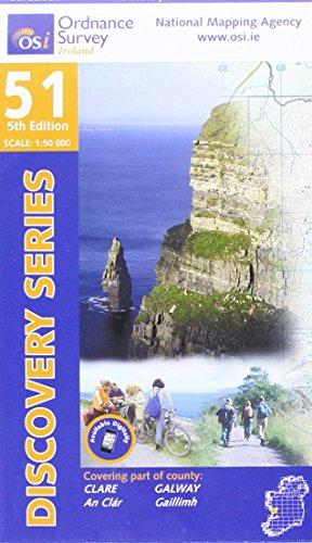 Irish Discovery Series 51. Clare, Galway 1 : 50 000