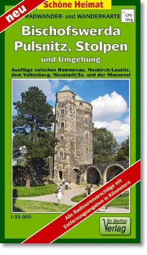 Radwander- und Wanderkarte Bischofswerda, Pulsnitz, Stolpen und Umgebung: Ausflüge zwischen Rammenau, Neukirch/Lausitz, dem Valtenberg, Neustadt i. Sa. und der Massenei. 1:35000