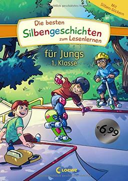 Die besten Silbengeschichten zum Lesenlernen für Jungs 1. Klasse: Erstlesebuch mit farbiger Silbentrennung für Grundschüler ab 6 Jahre