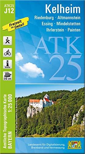 ATK25-J12 Kelheim (Amtliche Topographische Karte 1:25000): Riedenburg, Altmannstein, Essing, Mindelstetten, Ihrlerstein, Painten, Kloster Weltenburg, ... Amtliche Topographische Karte 1:25000 Bayern)